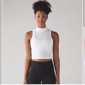 Lululemon kitsilano mock neck crop top